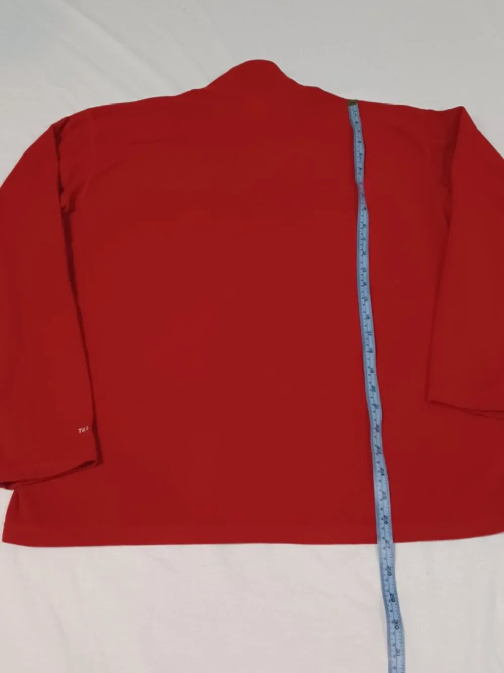 The North Face TKA 100 Fleece Pullover Mens Large Red 1/4 Zip Lightweight Jacket